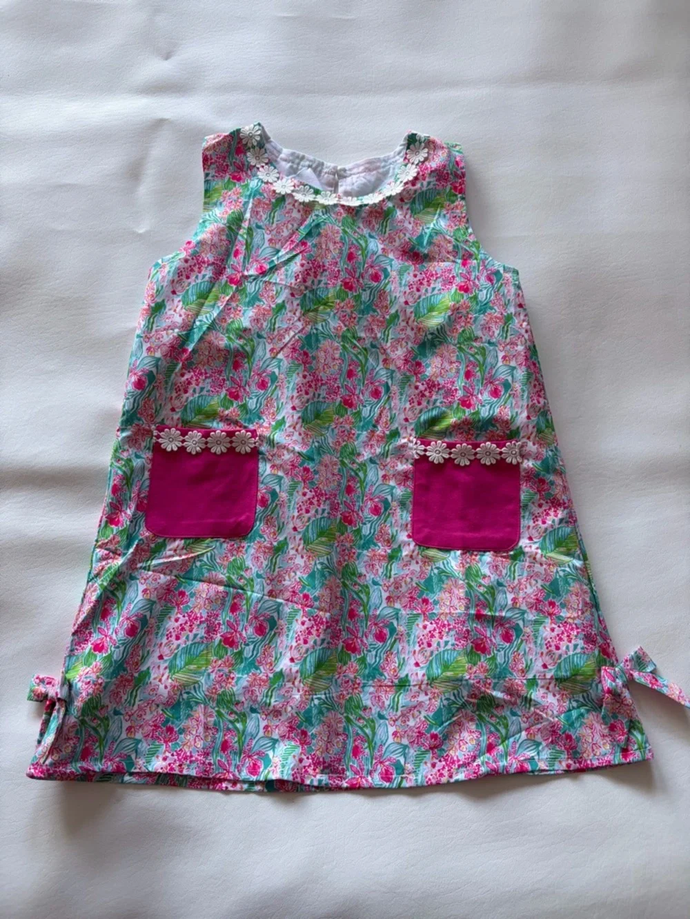 Lilly Inspired Girls’ Dress Sz 10-12 Floral Coastal Preppy - Picture 2 of 8